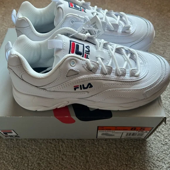 NEW/NIB FILA Disarray Women's White Sneakers Size 8.5 5CM00783-125 Item #1331060 - Picture 3 of 8
